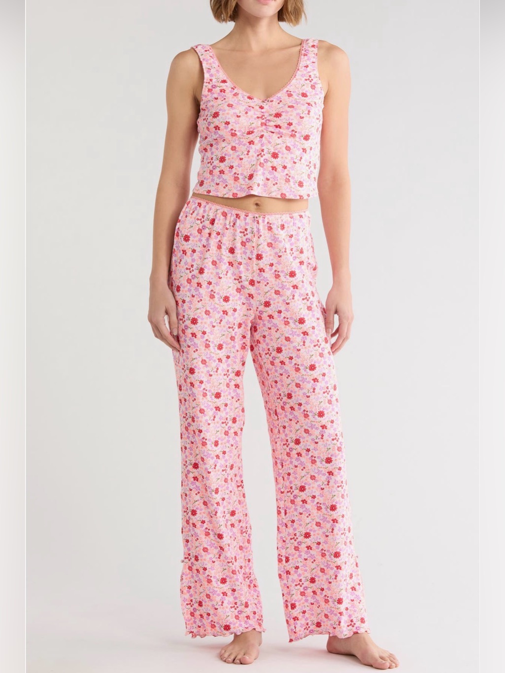 Free People Pink Floral Lounge Set
